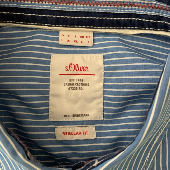 S Oliver Embroidered Long Sleeve Button Down Shirt - Picture 4 of 16